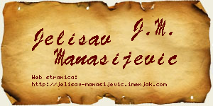 Jelisav Manasijević vizit kartica